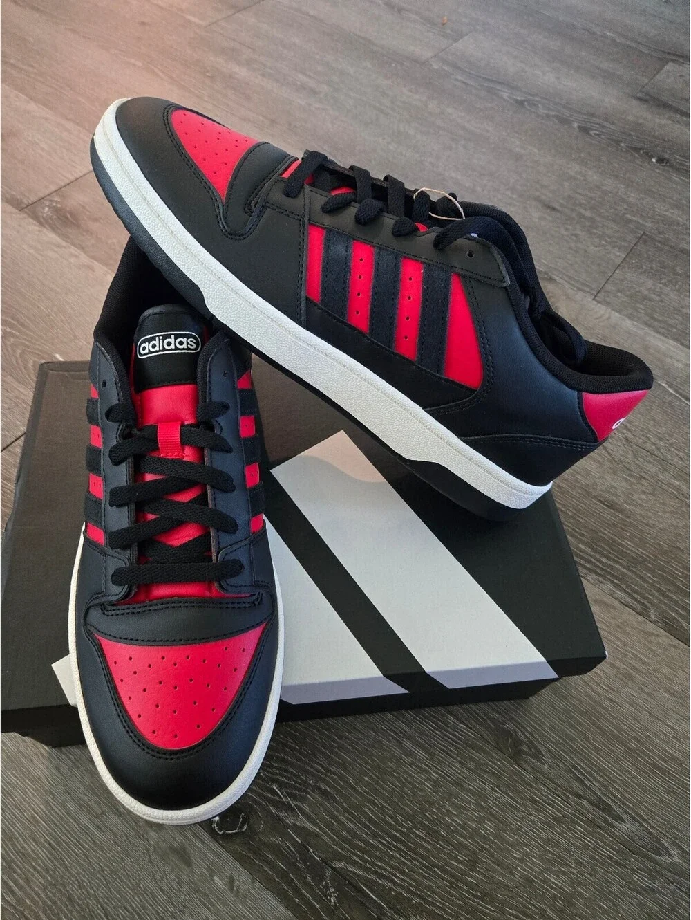 adidas Break Start JR1440 Black Red Men's 11 Women's 12 New Shoes